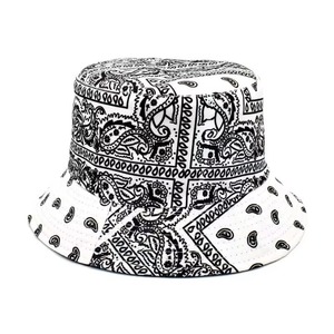 HF Retro Fashion Double Side Basin Letter Print Heat-Transfer Sunshade Canvas Bow <b>Bucket</b> <b>Hat</b> 100% Cotton Breathable Unisex - Product Image 4
