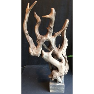 Décoration murale artisanale en bois de teck sculpté à la main, thème pêcheur - Vente en gros - Product Image 4