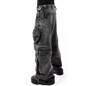 DiZNEW - Jeans de Hombre al por Mayor con Logotipo Personalizado, Talla Grande, de Alta Calidad, con Múltiples Bolsillos, Estilo Holgado - Product Image 4