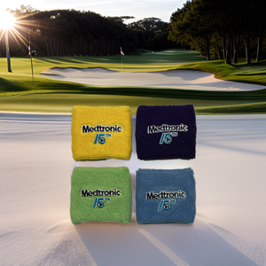 Bandeau de sport professionnel personnalisé Bracelet en coton éponge élastique avec broderie pour la protection du tennis - Product Image 4