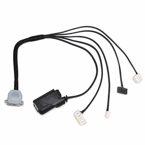 สายอะแดปเตอร์วินิจฉัย OBD2 พร้อมหัวต่อหลายแบบสำหรับอินเทอร์เฟซเครื่องสแกนรถยนต์ สีดำ 11 in 1 สาย ECM 12-24V USB - Product Image 1