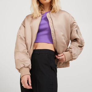 Veste en satin pour femmes de haute qualité personnalisable, style tendance, prix de gros, respirante, séchage rapide, service OEM - Product Image 1