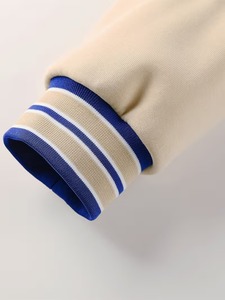 High Quality 100% Cotton Blue Men's Varsity <b>Jacket</b> Embroidered Letter Patch Design Preppy College Baseball Style <b>Jacket</b> - Product Image 4