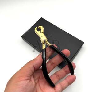 Black Gold Stainless Steel Bond Cutting Pliers Hair Extension Removal Pliers I tip and U tip Professional Bond <b>Cutter</b> - Product Image 2