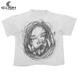 Camiseta de algodón y fibra de bambú para hombre, estilo oversize con hombros caídos, personalizable, calidad jersey, diseño de sublimación con impresión en relieve. - Product Image 5