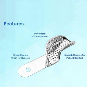 Bandeja dental de acero inoxidable aprobada por la fábrica con orificios, bandeja de impresión dental de aluminio de Grip Surgical - Product Image 5