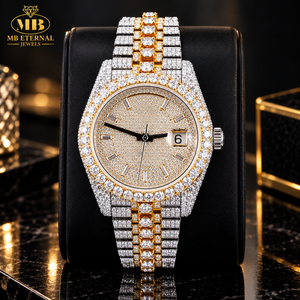 Montre de luxe MB ETERNAL JEWELS avec cadran carré en diamant, bracelet en acier inoxydable de 38 mm, mouvement à quartz analogique, unisexe, cristal saphir, alliage, 10 ATM, usage quotidien - Product Image 2