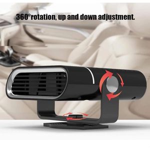 Ventilateur de chauffage et de refroidissement électrique portable 12V/24V pour voiture, pivotant à 360 degrés, purificateur d'air automatique, sécheur de pare-brise, chauffage et refroidissement de l'air de voiture - Product Image 1