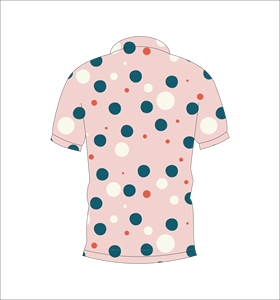 Camisa Polo Rosa con Puntos para Hombre, Casual, Manga Corta, Estampada, Cuello con Botones, Camisa de Golf a la Moda para Verano - Product Image 5