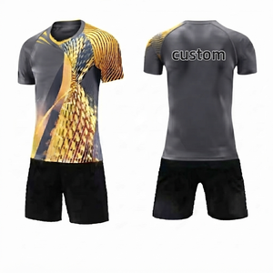 Conjunto de Camiseta de Fútbol Unisex para Adultos, 100% Poliéster, Gris Oscuro, Transpirable, Absorbente de Humedad, Ecológico, Antibacterial, con Transferencia de Calor - Product Image 1
