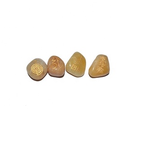 สลักสีเขียว Aventurine Orgone เกลือกกลิ้งหิน - Product Image 6