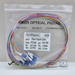 Cables de Fibra Óptica FTTH de 12 Núcleos con Conectores LC/UPC de Cabeza Cuadrada Pequeña, Pigtails de Fibra Óptica LC, Precio de Fábrica - Product Image 6