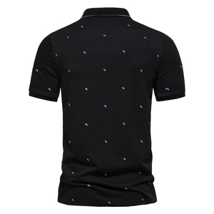 Chemise Homme Slim Fit à Manches Courtes avec Logo Imprimé sur le Devant, Écologique et de Marque, en Tissu Tricoté Spandex/Polyester - Product Image 5