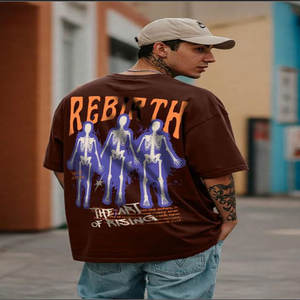 เสื้อยืดผู้ชาย แบรนด์ Manufacturer รุ่น 305G ทรง Unisex หนัก น้ำหนักมาก ไหล่ตก แบบเรียบง่าย สั่งทำได้ คุณภาพสูง สไตล์สตรีทแวร์ แขนสั้น - Product Image 4