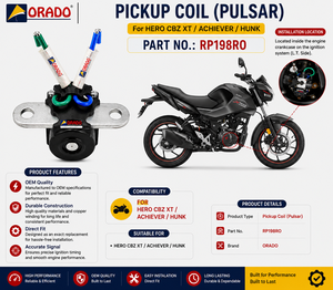 Bobina de encendido Hero CBZ XT Achiever Hunk, calidad de exportación para repuestos de motocicletas en India, Orado. - Product Image 6