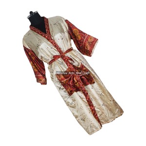 KL001 Caftán Africano, Ropa de Noche, Diseño Colorido, Caftán Largo para Mujer, Estilo Hippie Boho Vintage, Kimono Sari, para Invierno y Otoño - Product Image 3