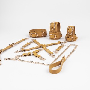 Customizable Genuine Leather Restraints 11Pcs <b>Kit</b> Wholesale <b>Bondage</b> Fetish Gear Adult Toys Supplier RTTS-0037 - Product Image 5