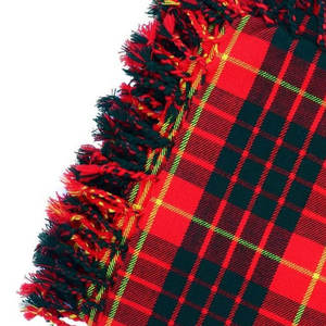 Chal Escocés Personalizado 100% Acrílico con Diseño de Escote de Gémeos, Bordes Enrollados y Flecos, 48 x 48 - Product Image 3