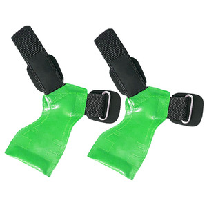 Poignées de main en caoutchouc vert réglables avec boucles métalliques antidérapantes, couleur et taille personnalisées pour l'entraînement sportif - Product Image 5