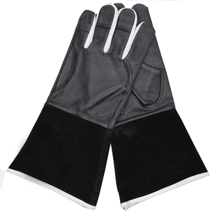 Welder <b>Men</b> <b>Sheepskin</b> Leather Welding <b>Gloves</b> Bulk Supply Industrial Safety Heavy Duty Mechanical <b>Gloves</b> TIG Welding Smooth Text - Product Image 3
