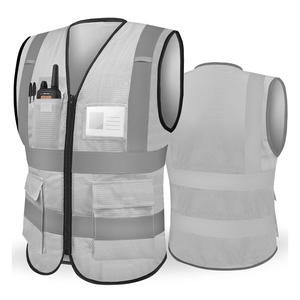 Chaleco de seguridad de tela sólida con tiras reflectantes de alta visibilidad para la industria pesada, ropa de seguridad para supervisores de obras de construcción, profesional - Product Image 1