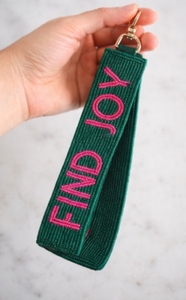 Handmade Beaded Zipper Adjustable Wristlet Keychain for Women <b>Cute</b> Embroidered Fashion Stylish Wrist Strap Key Holder <b>Bracelet</b> - Product Image 4