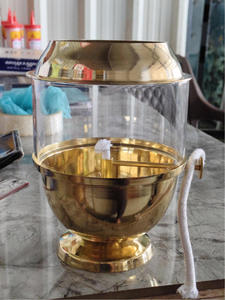 Brass Akhand Diya for Puja with Adjustable Bati - Product Image 3