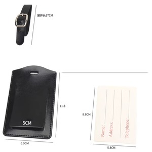 ป้ายติดกระเป๋าหนังรุ่น Elite Series ตกแต่งด้วยฮาร์ดแวร์สีทอง หนังแท้คุณภาพสูง สำหรับการเดินทาง รุ่น LTG-0327 - Product Image 3