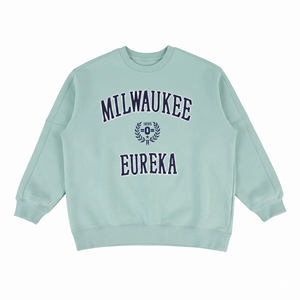 เสื้อสเวตเชิ้ตคอกลมผู้หญิง Milwaukee ผ้าเทอร์รี่ พิมพ์ลายตัวอักษรสีแดง ปักลาย ทรงปกติ ผ้าฝ้ายถัก แขนยาว สำหรับฤดูใบไม้ร่วง - Product Image 6