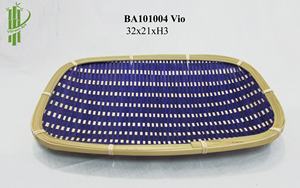 Plateaux de service en bambou faits à la main Plateau de fruits de stockage décoratif écologique pour la cuisine à usage alimentaire - Product Image 3