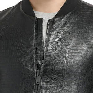 Chaquetas de Cuero para Hombre a la Moda, Chaquetas de Cuero Cortas Estilo Motociclista para Atuendos Casuales - Product Image 3