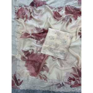 Saree con estampado floral de diseñador con hermoso trabajo de diamante para vestir profesionalmente - Product Image 5