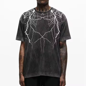เสื้อยืดผู้ชายคุณภาพสูง ผ้าฝ้าย 100% สไตล์วินเทจ ล้างสีแบบแอซิด ระบายอากาศได้ดี เป็นมิตรกับสิ่งแวดล้อม ผ้าเจอร์ซีย์ แห้งเร็ว ทรงบ็อกซี่ - Product Image 3