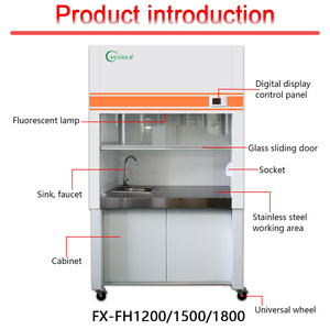 SUGOLD Nouvelle <span class=keywords><strong>hotte</strong></span> de laboratoire à fumées chimiques en acier inoxydable, extracteur de fumées pour banc de laboratoire, salle blanche ISO5 - Product Image 2