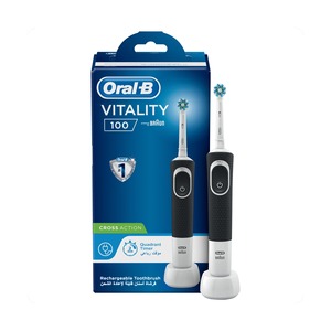 Advanced Design Oral-B Vitality 100 Cross Action Electric <b>Toothbrush</b> with Cross Action Bristles and Rechargeable <b>Battery</b> - Product Image 1