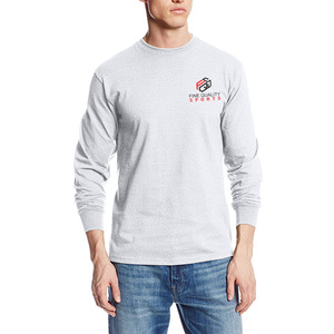 T-shirt de performance à manches longues pour homme en corail avec impression de logo personnalisé – Haut de sport athlétique léger - Product Image 4