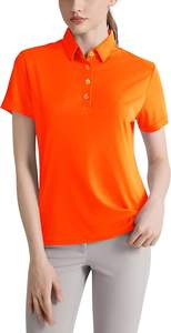 Fabricantes de ropa para marcas: Polo de manga corta para mujer, personalizado, de color liso, elegante y transpirable, con cuello vuelto. - Product Image 4