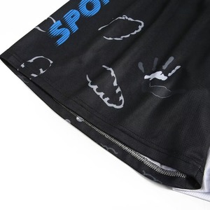 Pantalones cortos sublimados personalizados con cremallera, transpirables, de secado rápido, impermeables, para gimnasio, entrenamiento, correr, deportes, fitness, casuales - Product Image 6