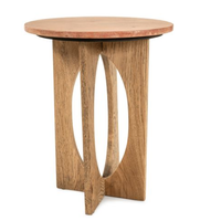 Table d'appoint ronde en bois massif, table basse moderne pour salon, chambre, hôtel