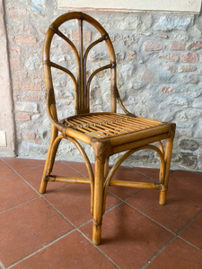 <b>Vintage</b> Bamboo <b>Chair</b> Handmade Natural Woven Accent <b>Chair</b> Rustic Boho Style Seating Furniture for Living Room Bedroom Dining - Product Image 3