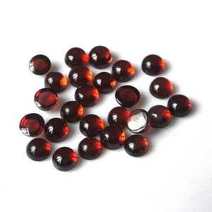Vente en gros de pierres précieuses naturelles : Quartz de guérison et Grenat, pierres semi-précieuses rondes à dos plat en vrac, pour la création de bijoux DIY - Product Image 5