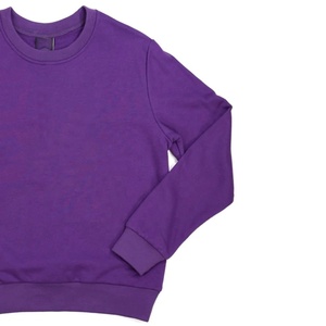 Sudadera de Cuello Redondo Morada para Hombre, Corte Regular, Color Sólido, Tejida, Unisex, Ropa Casual, Venta al Por Mayor - Product Image 5