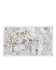 Organisateur de bijoux empilable décoratif pour salon, design moderne et luxueux, boîte de rangement rectangulaire en mosaïque de nacre. - Product Image 3