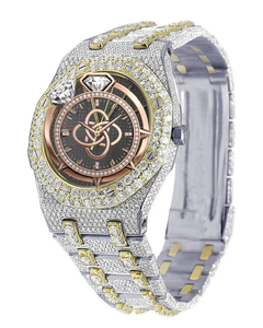 Montre de luxe en moissanite pour homme, entièrement sertie de pierres, en acier inoxydable, montre diamantée - Product Image 1