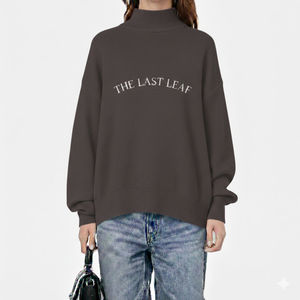 Premium Comfort Oversized <b>Top</b> Heritage Mode High Collar Sweatshirt Casual District <b>Mock</b> <b>Neck</b> Pullover Comfort Avenue Oversized - Product Image 2