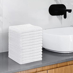 Serviettes de toilette en coton ultra douces à séchage rapide, motif rayé, haute absorption d'eau, pour hôtels, usage sportif, avec logo personnalisé - Product Image 6