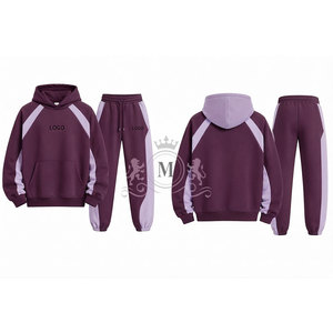 Ensemble de survêtement haut de gamme avec sweat-shirt à capuche bicolore 100% coton, confort ultime avec tissu 400 GSM pour un usage quotidien - Product Image 4