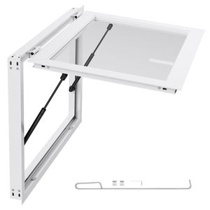 Finestra di Servizio in Lega di Alluminio 36x24 Pollici per Food Truck, Angolo di Apertura 85 Gradi, Marca Awni - Product Image 1