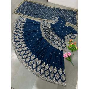 Hermoso Traje de Novia, Elegante Ropa de Fiesta, Top Lehenga con Dupatta - Product Image 4