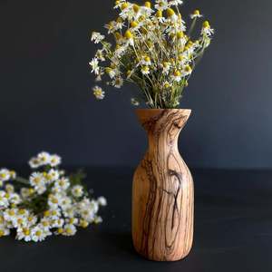 Vase de table en bois fait main Art Déco, écologique, décoration d'intérieur - Product Image 1